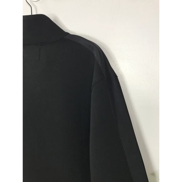 Club Monaco Men's Fleece Panelled Tech-Jersey Sweatshirt Black Large Warm Comfy - Picture 9 of 12